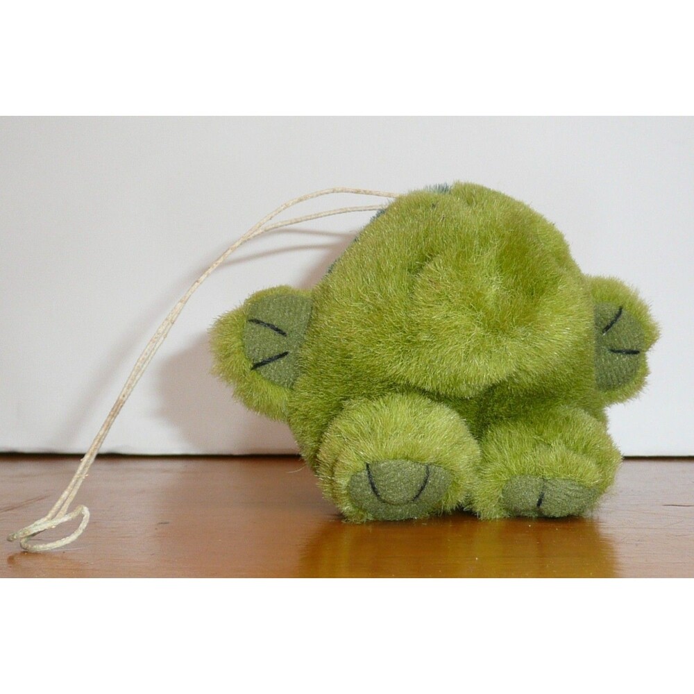 VTG Shelly The Turtle Puffkins Plush w arms 1994 2" bag tag keychain ornament